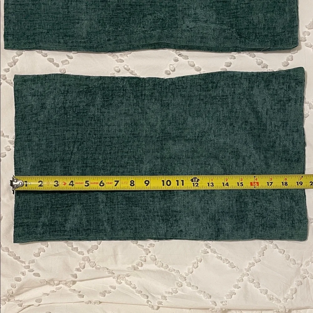 Dark Green Fabric Pillow Covers new set of two